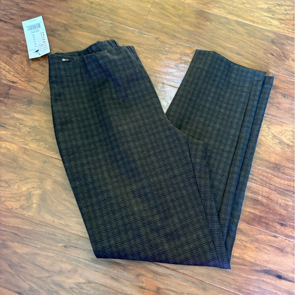NWT Lisette L Courtney Pant Plaid Multicolor Stretch Dress Pant Size 10